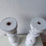 Wooden candle, shabby chic, provence