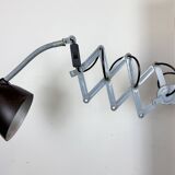 Grey Industrial Scissor Wall Lamp from Elektroinstala, 1960s