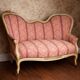 Antique Louis XV style bench, Napoleonic III period.
