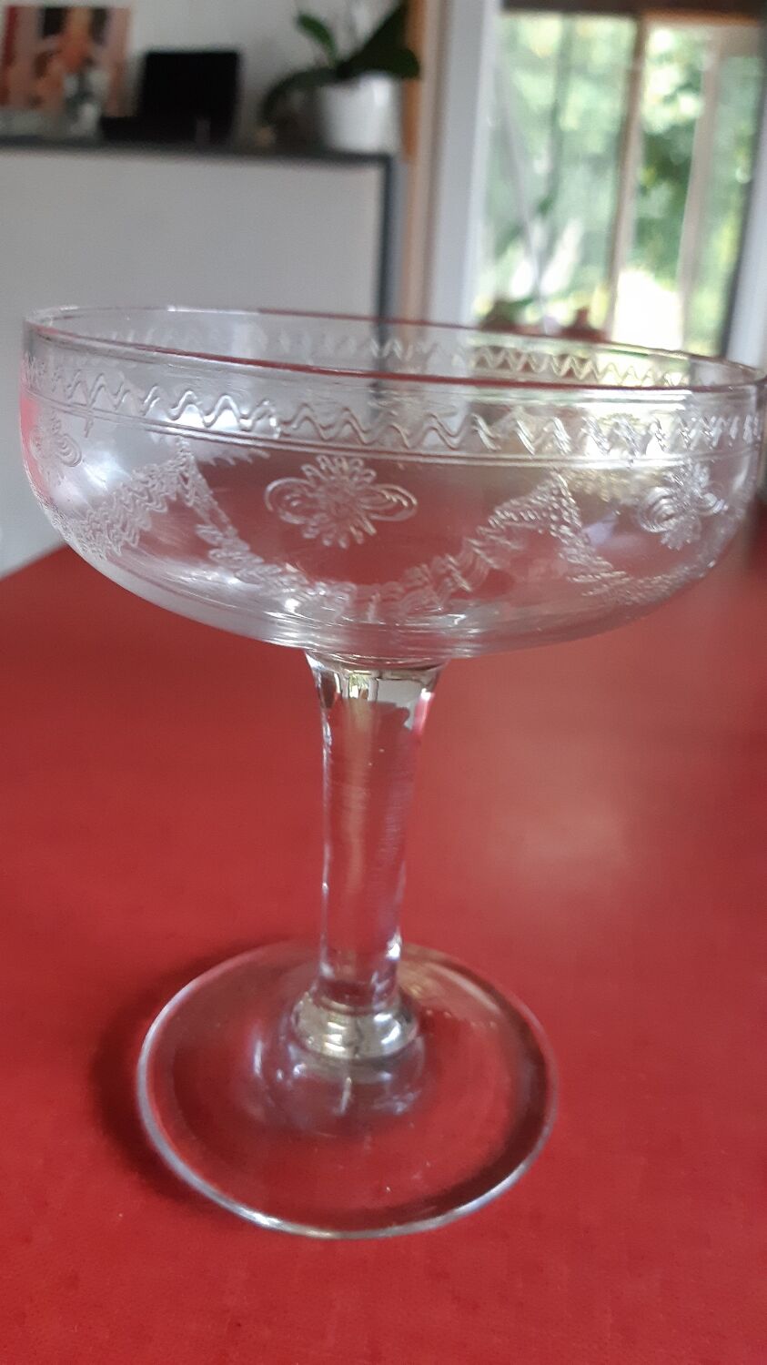 Old champagne glasses