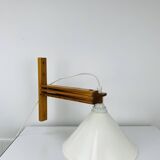 Vintage Ikea pine accordion folding wall lamp, 1980s