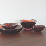 Selena Glass Bowl by Sven Palmqvist for Orrefors, 1950s, Set of 4