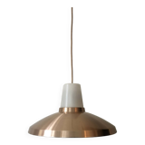Mid-century Scandinavian pendant light in pink chrome metal, 1970s design