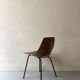 Barrel chair wood & metal by Pierre Guariche for Steiner Paris 1950