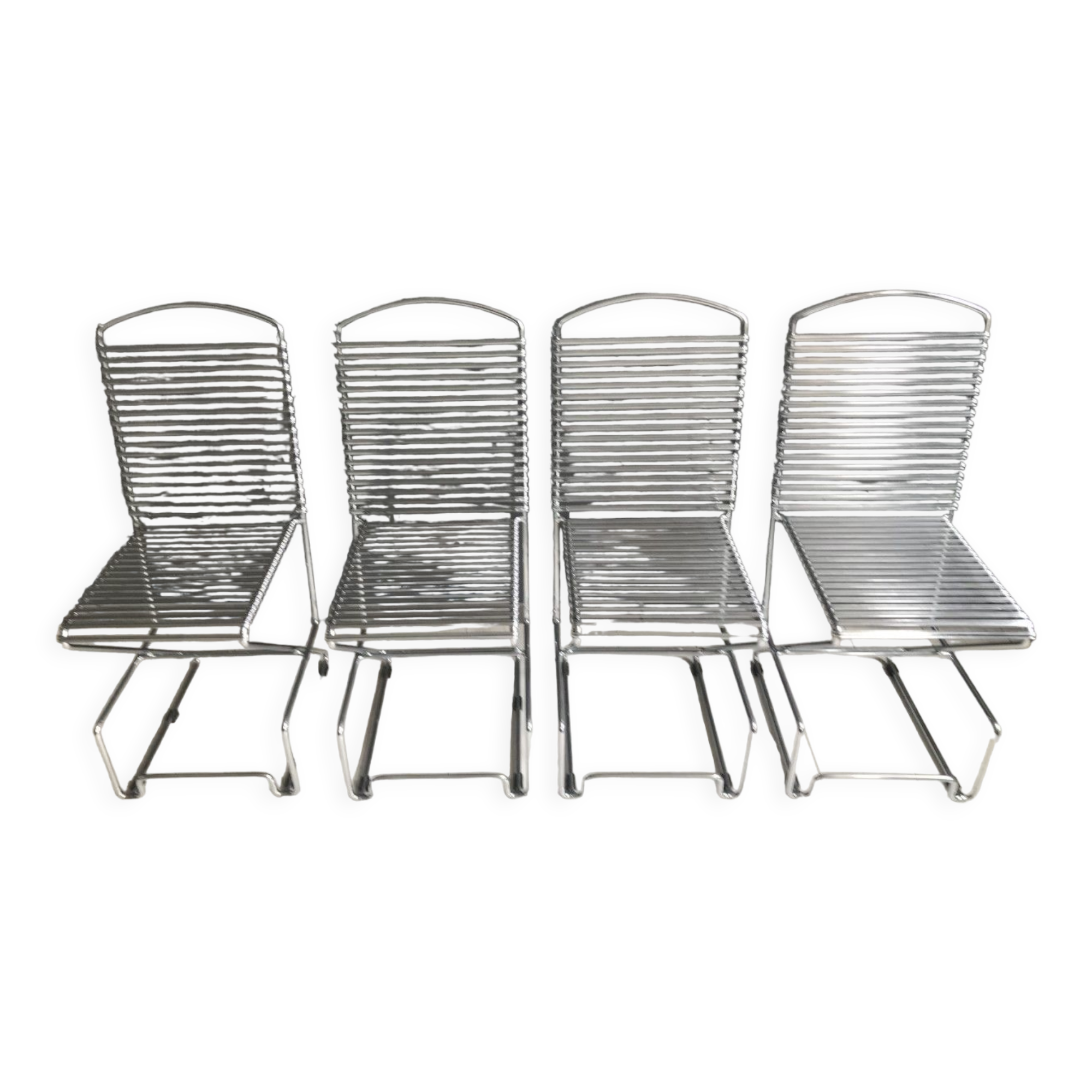 Set of 4 till behrens chairs for schlubach, 1980s