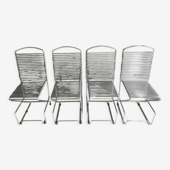 Set of 4 till behrens chairs for schlubach, 1980s