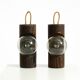 Pair of rare 1960s Temde table and wall lamps made of solid pine