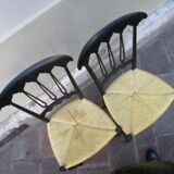 2 chairs wooden lacquered 1950s