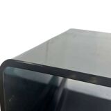 VINTAGE CURVED GLASS COFFEE TABLE / SIDE TABLE