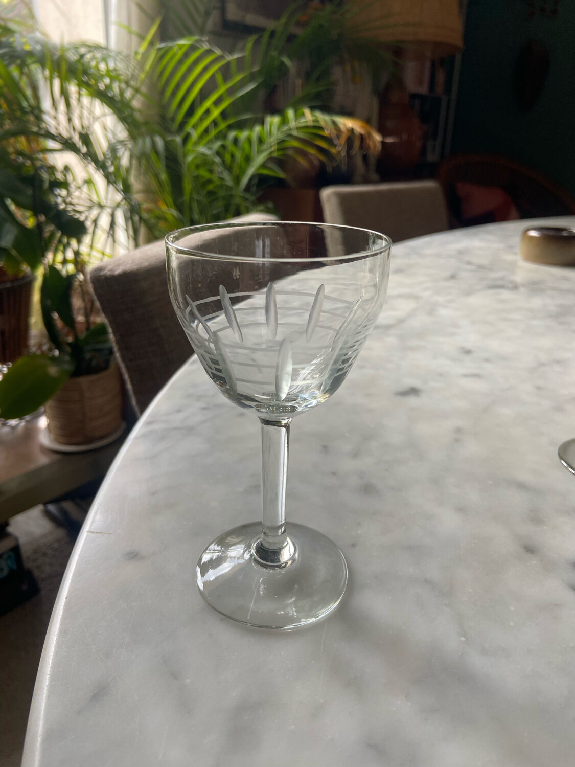 Set of 10 Deco art wine glasses