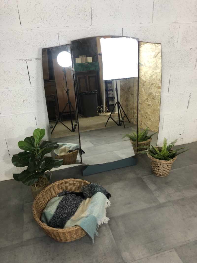 Vintage triptych mirror  100x115cm