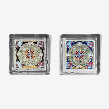 2 air france agency ashtrays