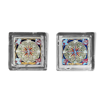 2 air france agency ashtrays