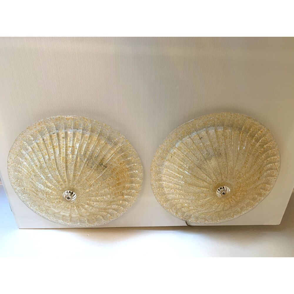 Murano glass flush mount