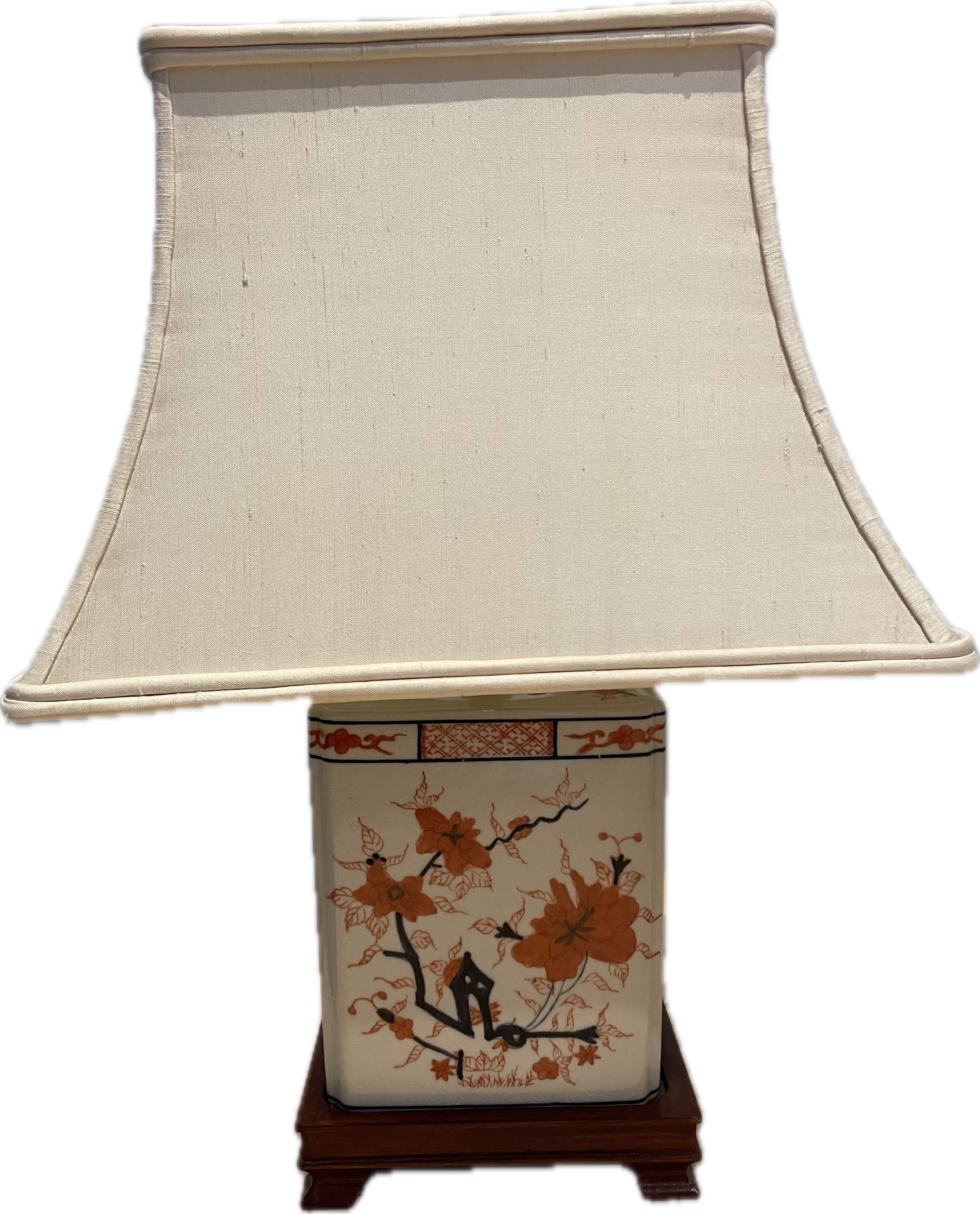 Asian style ceramic bedside lamp