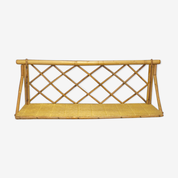 Rattan wall shelf