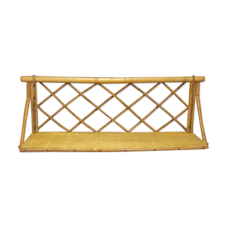 Rattan wall shelf