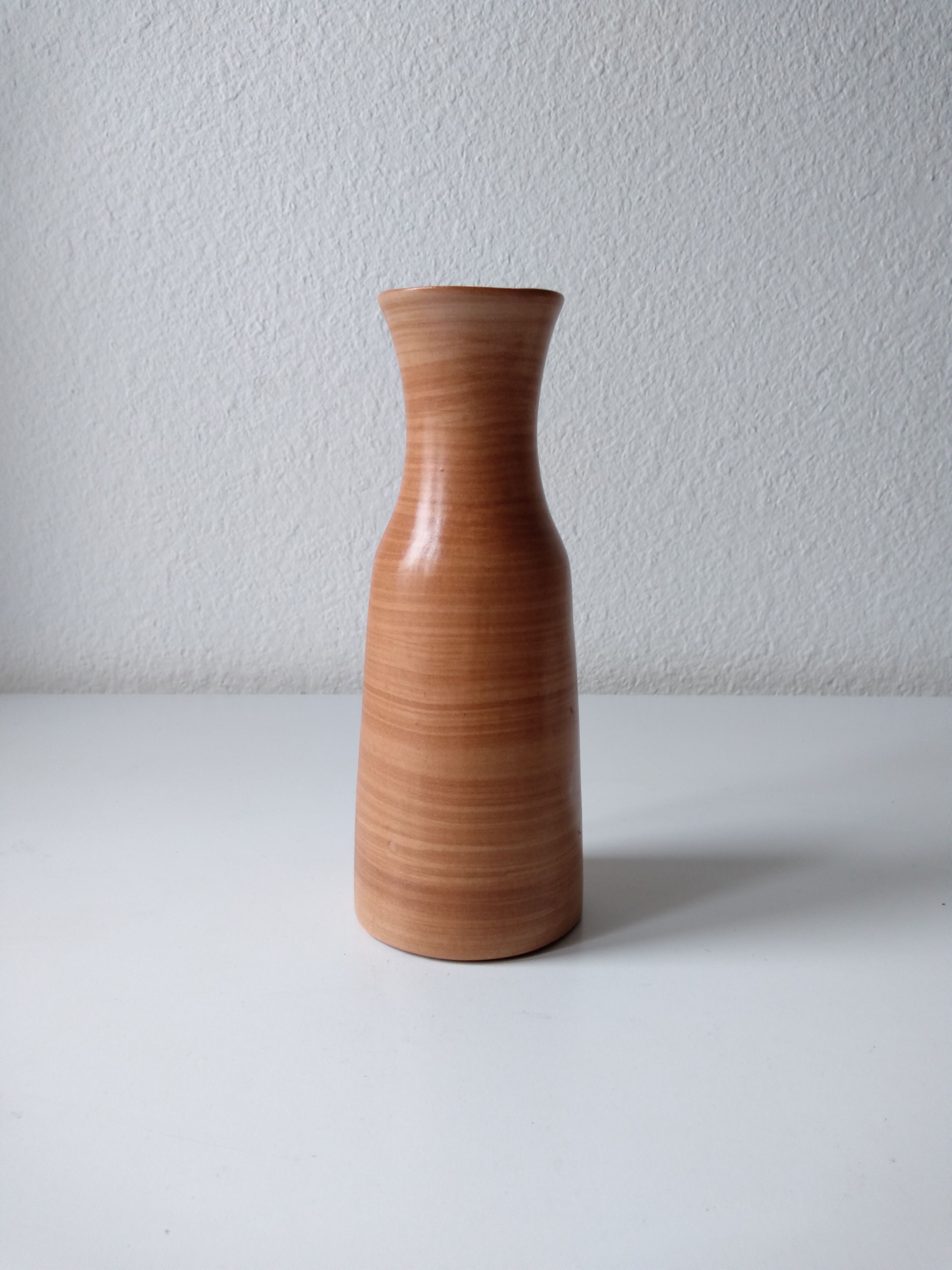 Handmade terracotta vase in terra cotta color