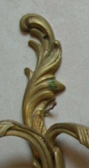 Pair of 2 bronze lights signed by LG Lucien Gau