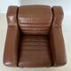 Fauteuil prototype en simili cuir marron par Michel Ducaroy, France années