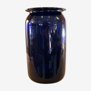 Large cobalt blue glass jar