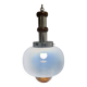 Mazzega glass and chrome mushroom pendant light, Murano, 1960-70, space age
