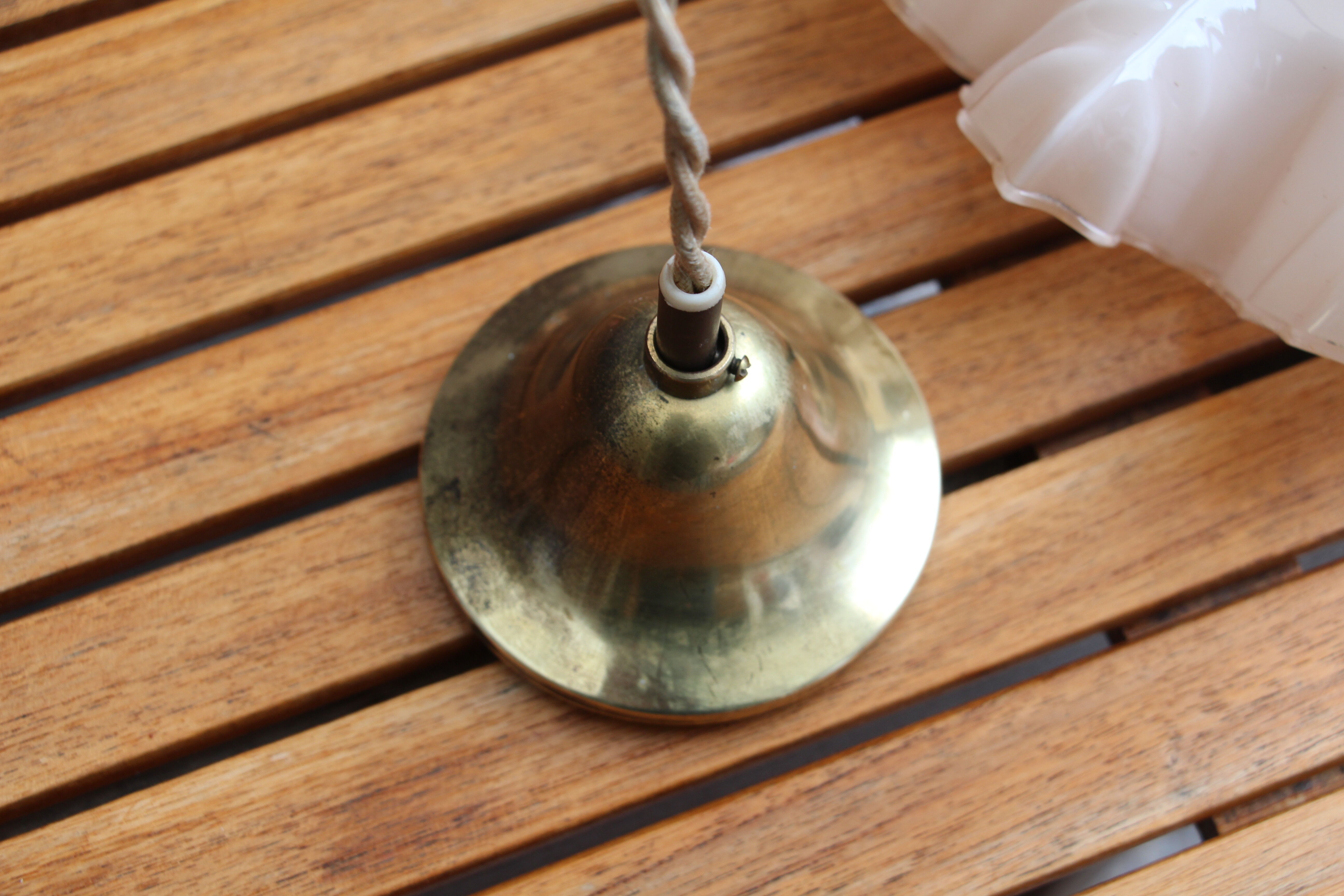 Opaline pendant light from the 60s