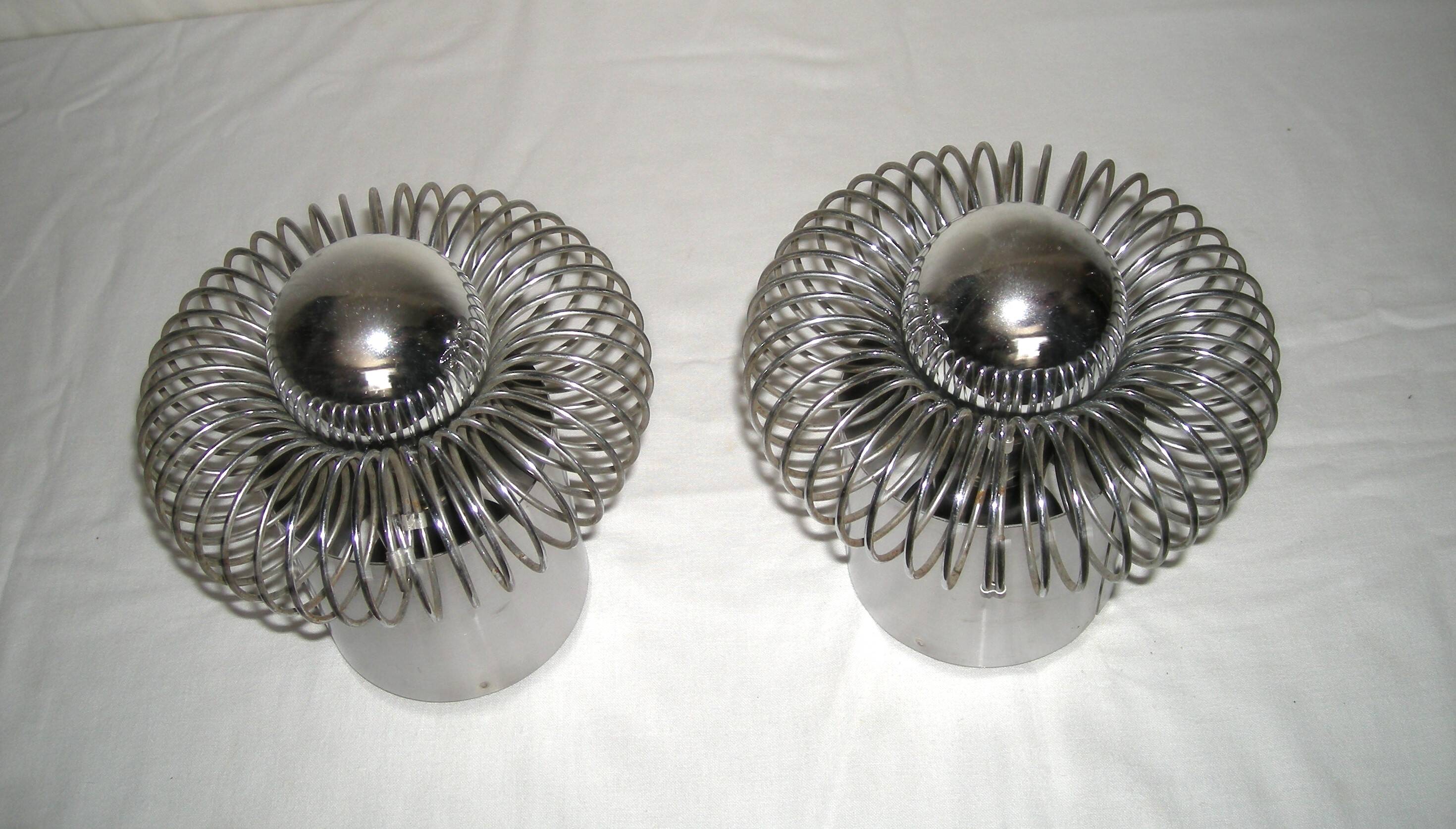 Pair of spring wall lights - Philippe Rogier - Oxar from the 70s