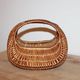 Petit panier vintage en osier tressé – Anse intégrée – Vannerie rétro