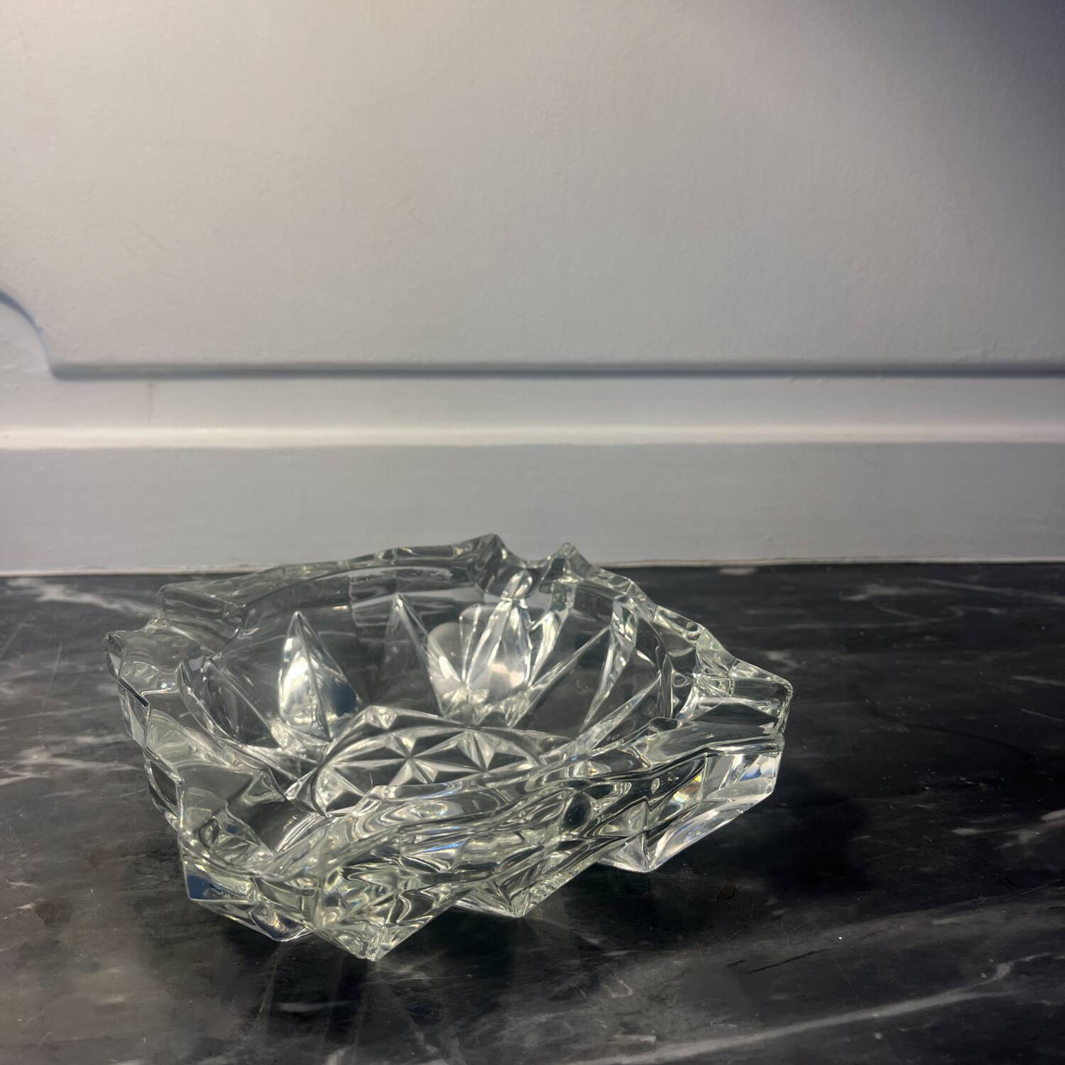 Large crystal ashtray