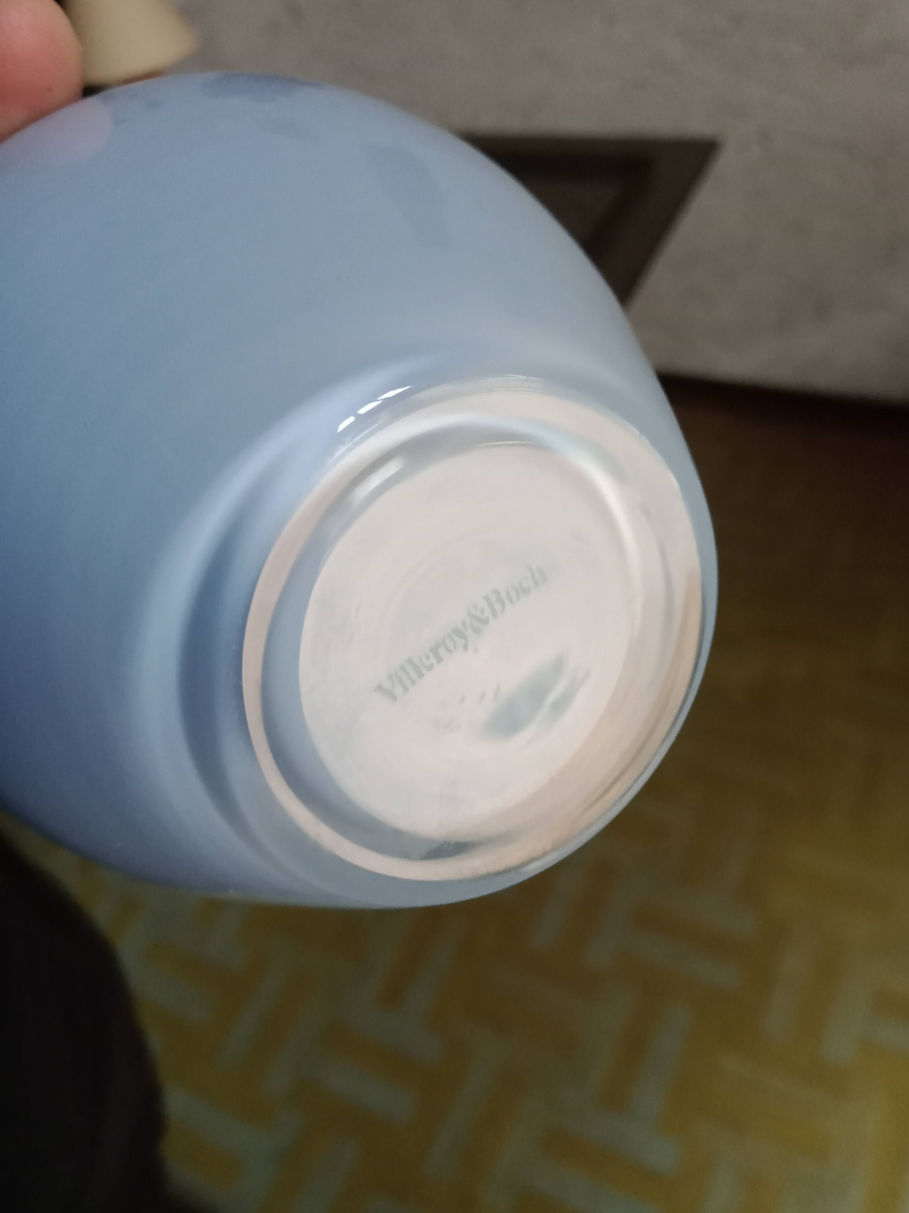 blue opaline vase Villeroy and Bosh