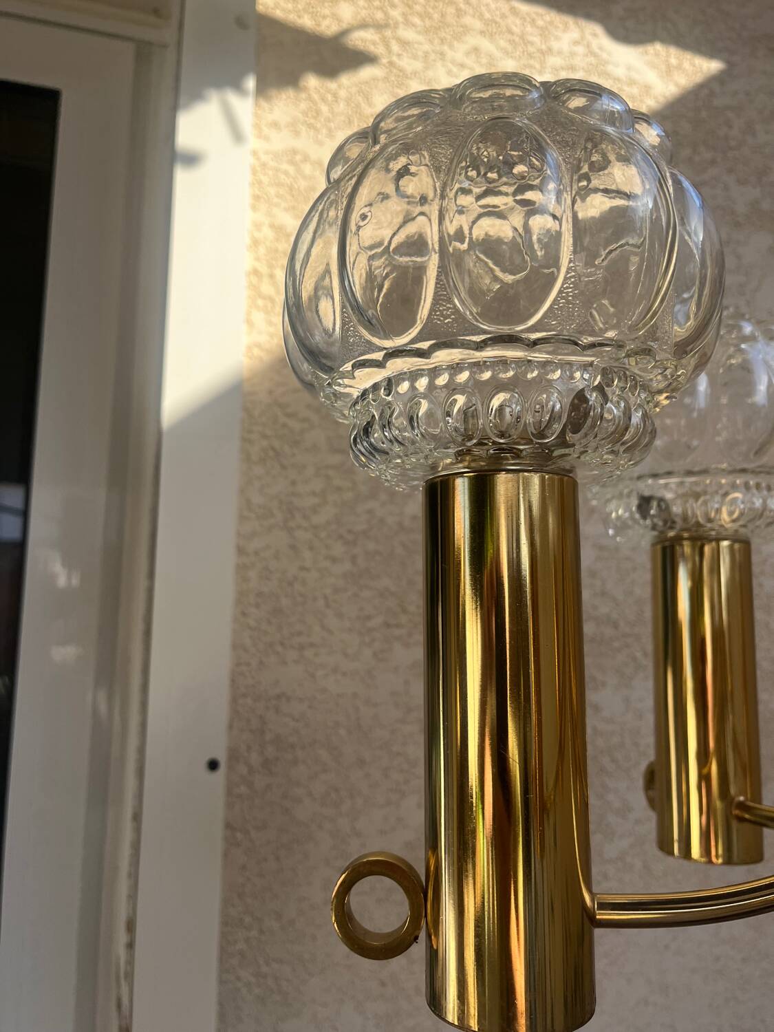 70s Space Age style gold chandelier