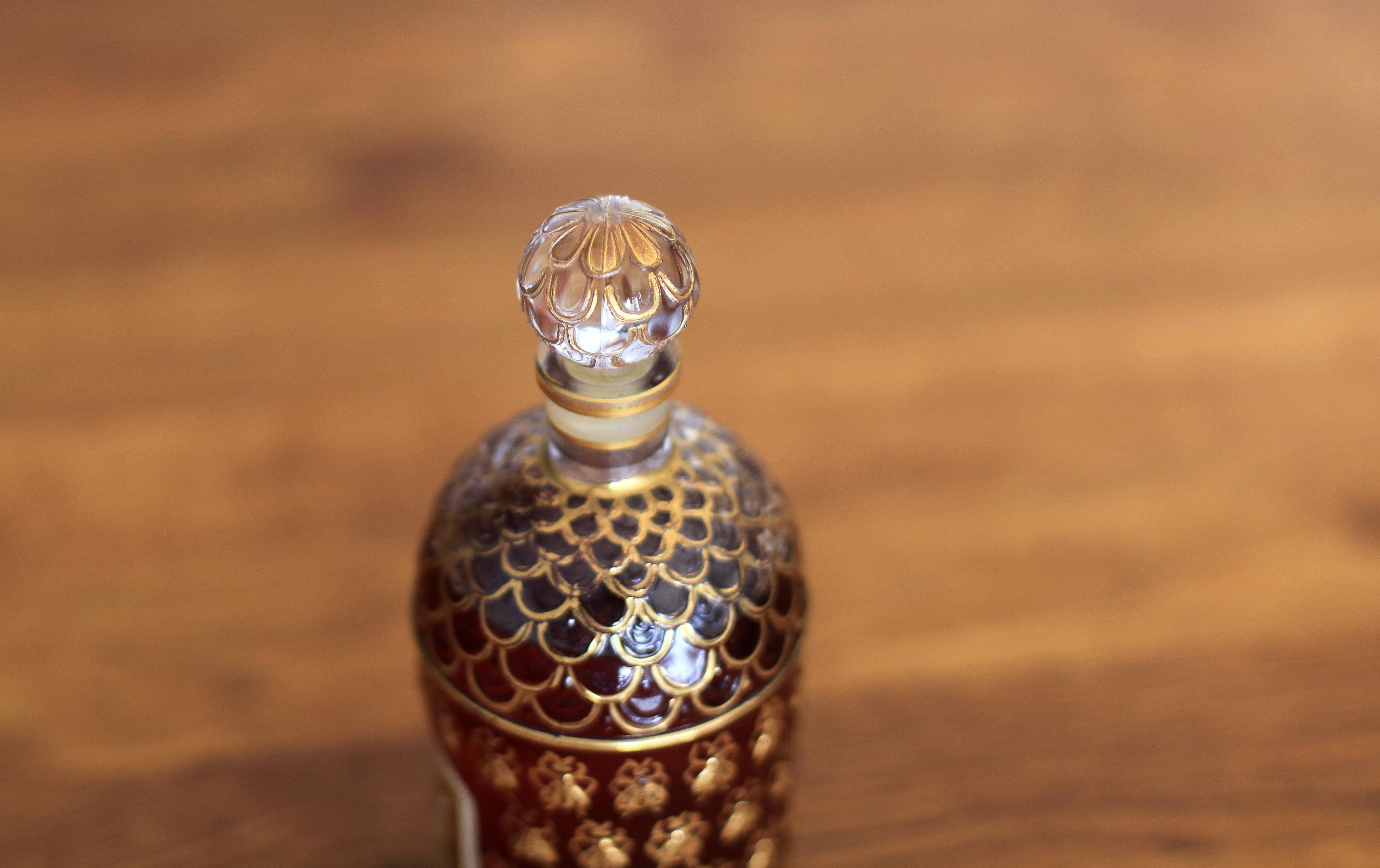 Flacon Guerlain abeilles dorées peint main
