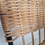 Raoul Guys magazine rack 1950s  
Rattan and black metal