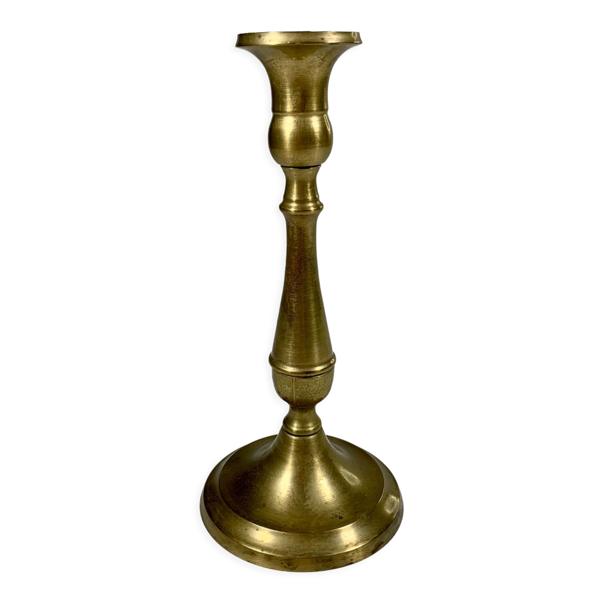 Candlestick in patinated gilded copper late nineteenth century