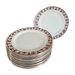 Service 12 assiettes plates Digoin