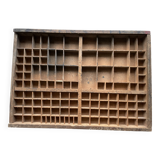 Casier d'imprimerie en bois ancien