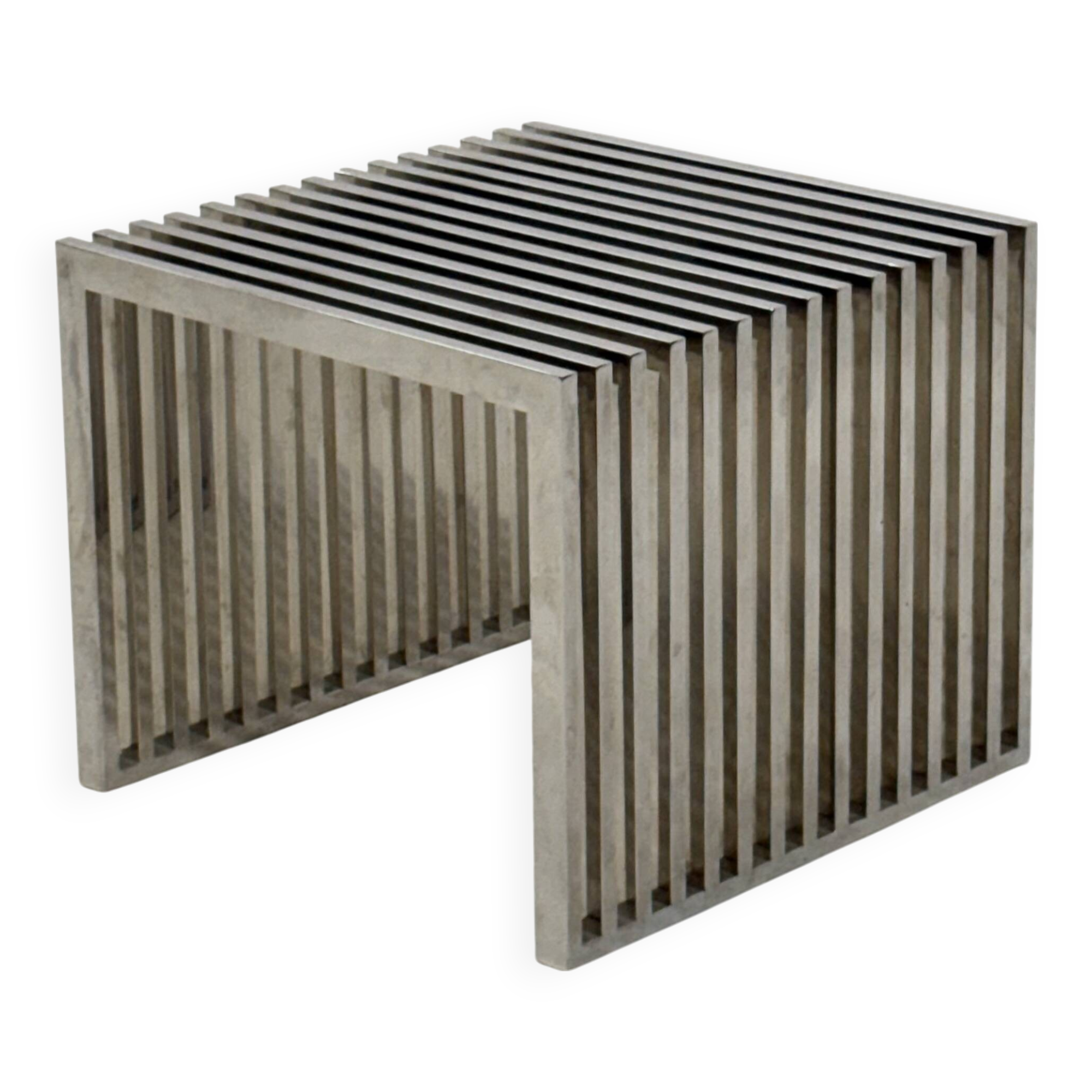 Table d'appoint Eichholtz Carlisle en acier inoxydable poli