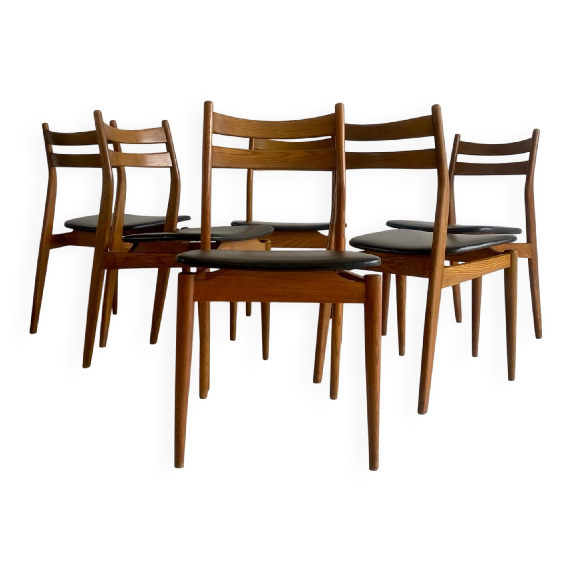 Set of 6 vintage Scandinavian chairs