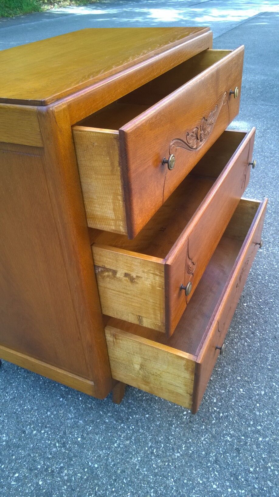 Art Deco dresser gilded oak france 1940