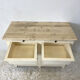 Sideboard beige light top solid wood raw