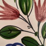 Elchinger ceramic rectangular cake or loaf dish with hand-painted floral pattern