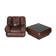 Ensemble fauteuil et table basse cuir, Italie, circa 1970. space age