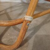 Rattan high chair, bamboo