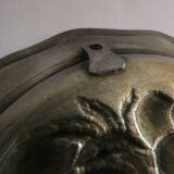 pewter plate with fruit decor