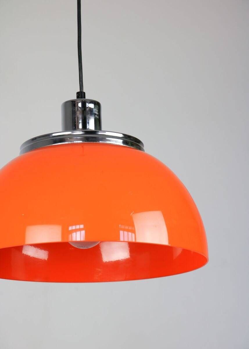 Vintage 2240 Faro pendant lamp by Luigi Massoni for Guzzini & Meblo, 1960s, set of 2
