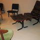 Westnofa patinated leather lounge chair with footrest, Norway 1960s