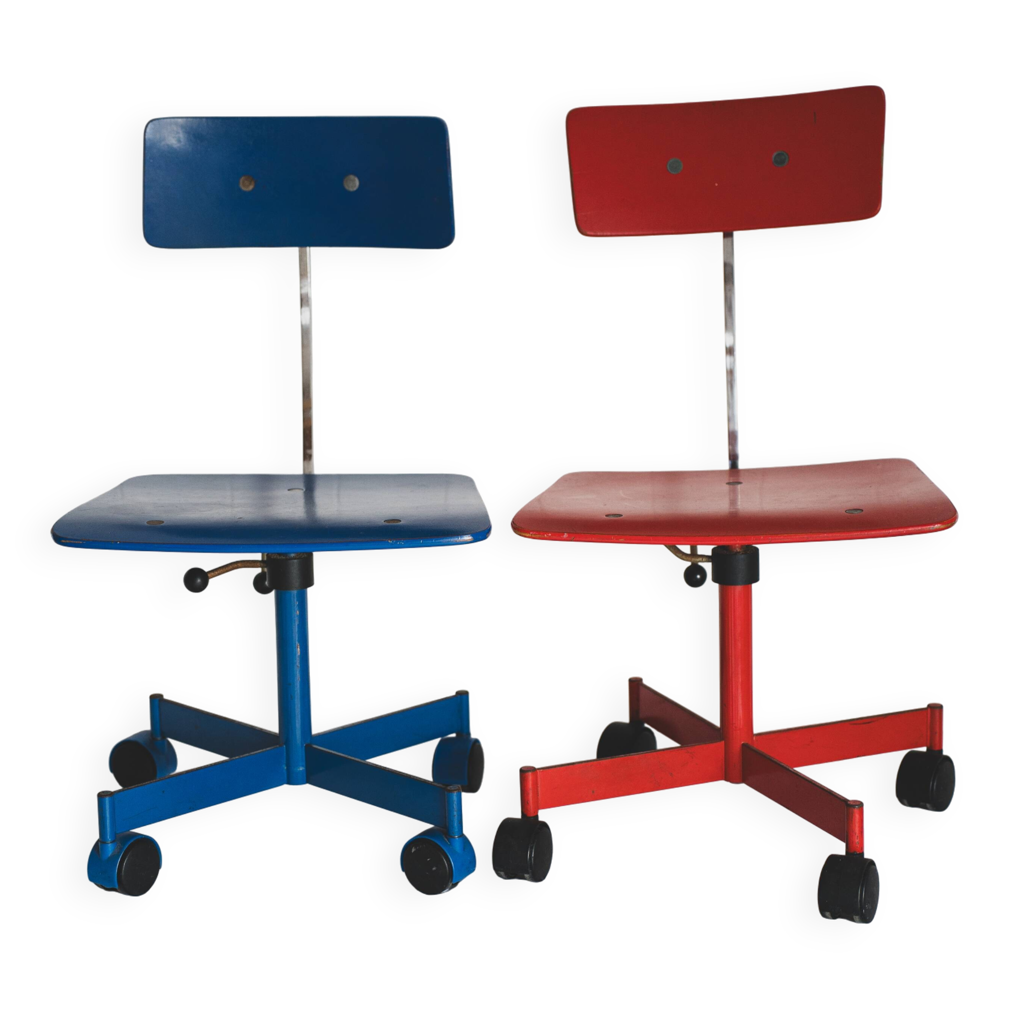 Pair of children's office chairs by Jørgen Rasmussen for Kevi