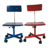 Pair of children's office chairs by Jørgen Rasmussen for Kevi