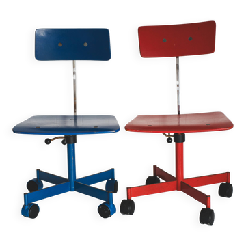 Paire de chaises de bureau pour enfants Jørgen Rasmussen pour Kevi